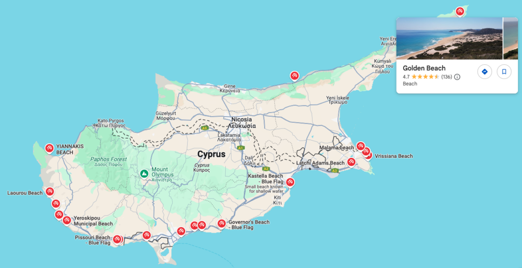 Cyprus Tour from Alanya Cyprus Beaches Northern Cyprus 07 Group Cyprus Map